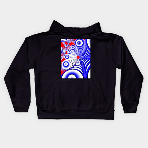 Comic III - Red on Black Kids Hoodie by rupertrussell